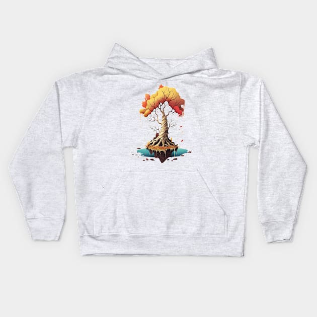 Tree alone Kids Hoodie by Javisolarte